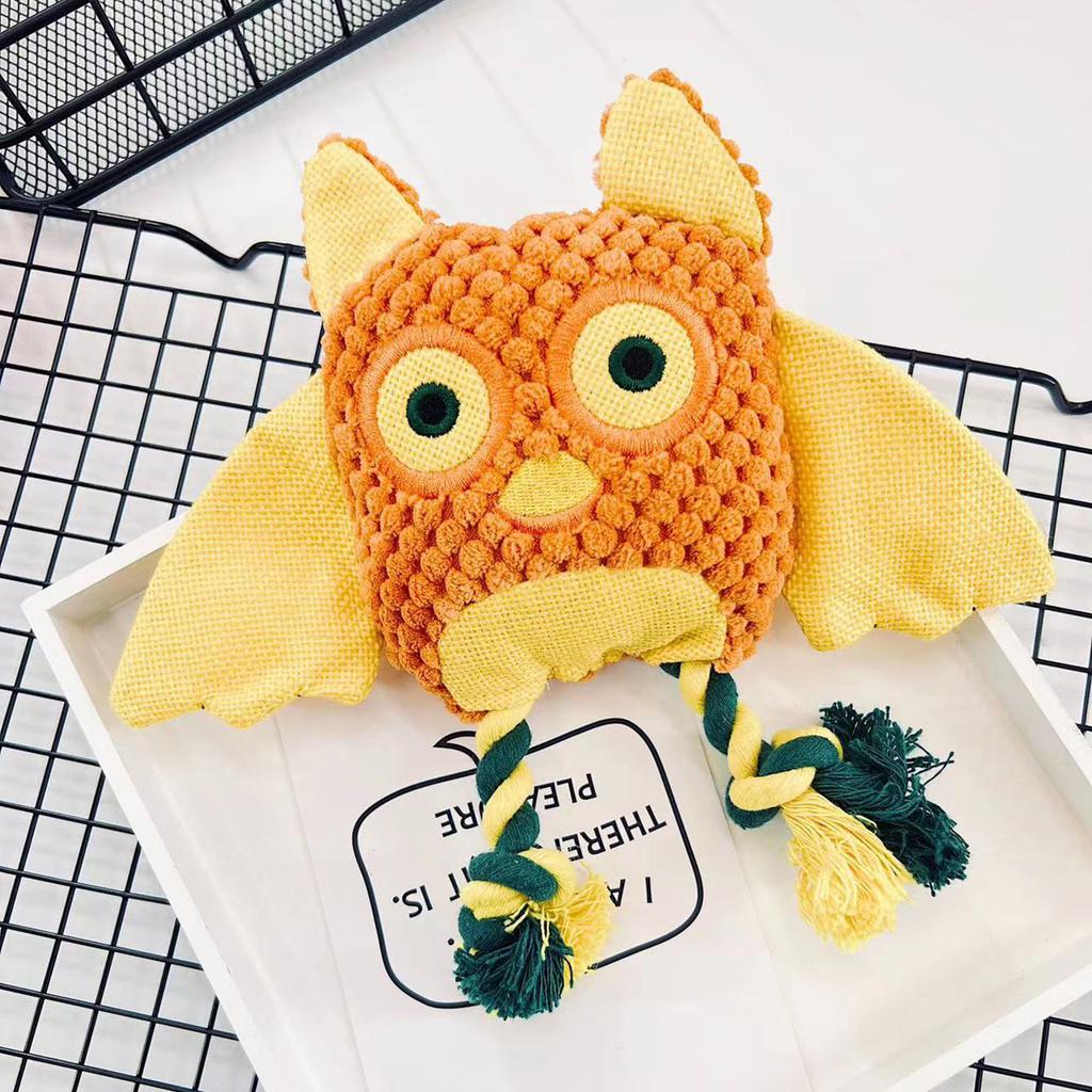 Corn Kernel Plush Squeaky Toy for Dogs & Cats - Interactive Self-Play Pet Toy, Boredom Relief Soft Chew Toy,