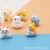 Cute Simulation Mini Animal Parrot Bird Puppy Cartoon Doll Model Micro Landscape Miniature Ornament Doll