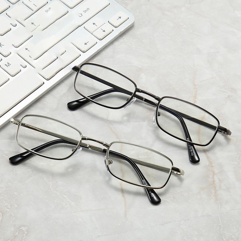 

DUBERY Антисиние очки для чтения HD Металлические квадратные очки для чтения для мужчин и женщин пожилых людей