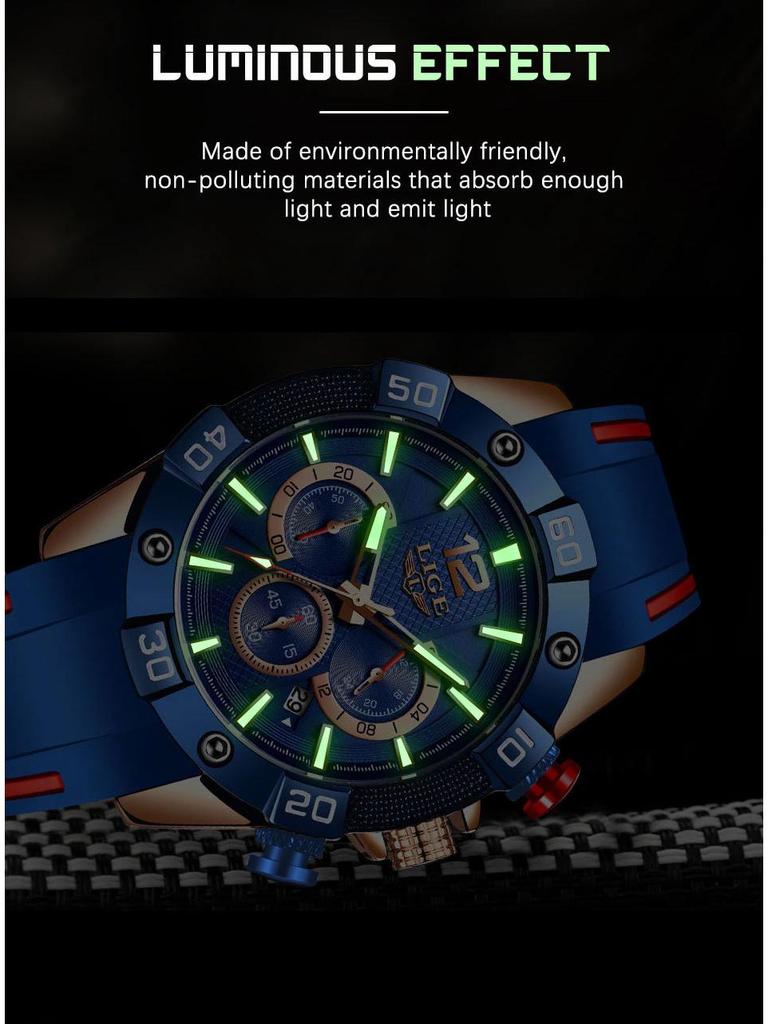 LIGE Multifunctional Waterproof Quartz Watch