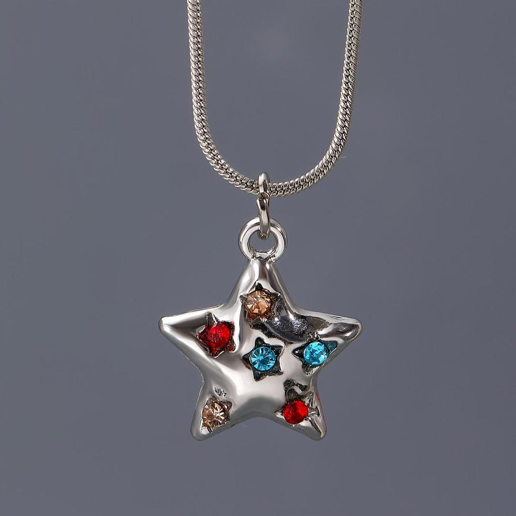 Liquid Lava Moon Star Pendant Necklace & Sweet Spicy Girl Earrings – European & American Style