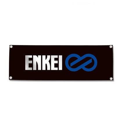 

Enkei Wheel Banner Extra large flag banner, approximately 150cm x 50cm, perfect for decorating your room or garage! American goods and car raci