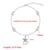 Effie Queen Elegant 925 Sterling Silver Freshwater Pearl Plus Zirconia Anklet Starfish Style Perfect for Summer Beach Gift SA74
