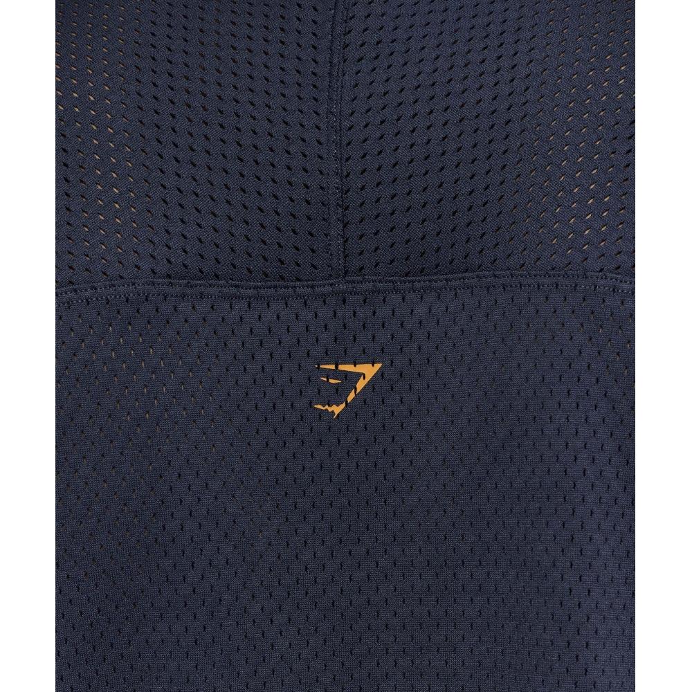 Gymshark Graphic Mesh Oversized T shirT Heavy Blue A4b2g ucTn