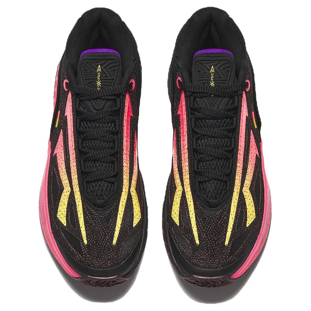 Anta KAI SPEED 2 Cushioning Slip Resistant Abrasion Resistant Low top Basketball Shoes Men's Black Pink 912541114S-4