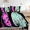Colorful Contrast Faces Print 3Pcs Bedding Setduvet Cover With 2 Bedropillowcase Home Birthday Gift