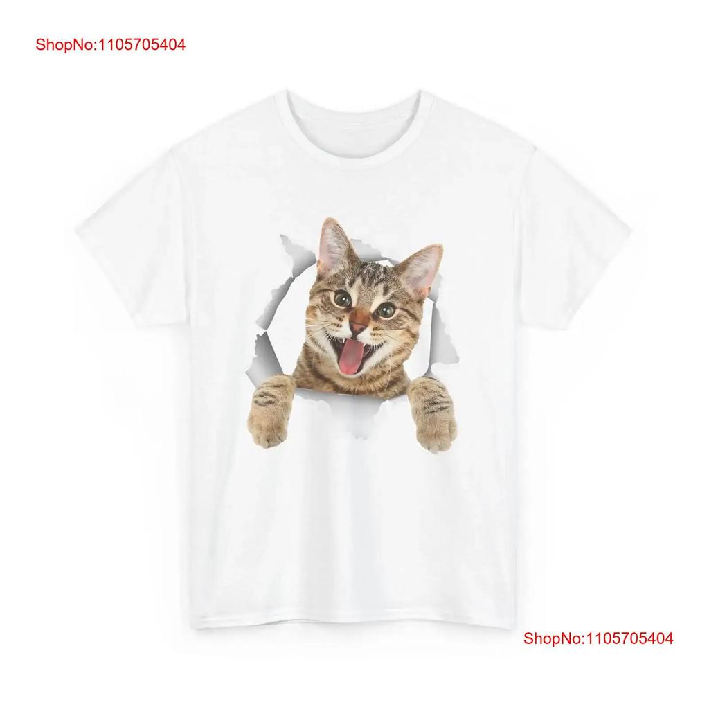 Cat T Shirt Torn Cloth Cats Owner Kitten Lovers Vintage Graphic Stylish Casual Unisex