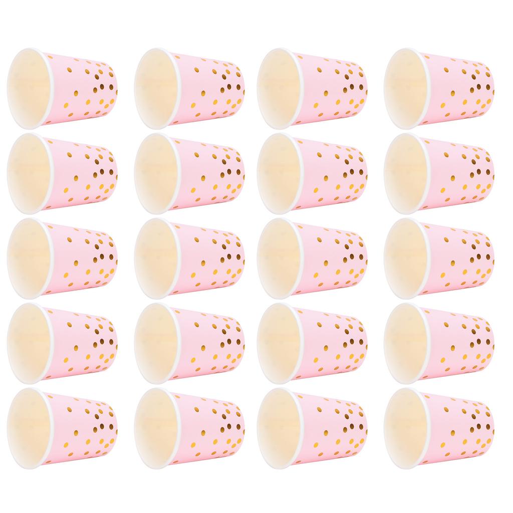 Paper Cup Minimalist Golden Dots Disposable Cups for Holiday Birthday Engagement Party