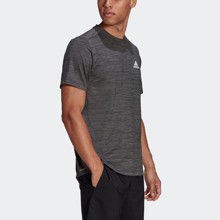 adidas Set-in-Ärmel T-Shirt Herren Metallic Schwarz GM2074