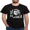 CafePress Camiseta Escura com Esboço de JFK Masculina 100% Algodão, Camiseta Escura Gráfica Clássica