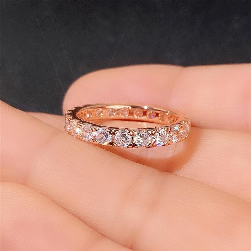 Finger Ring for Women Shiny Cubic Zirconia Delicate Female Accessories Versatile Jewelry Gifts