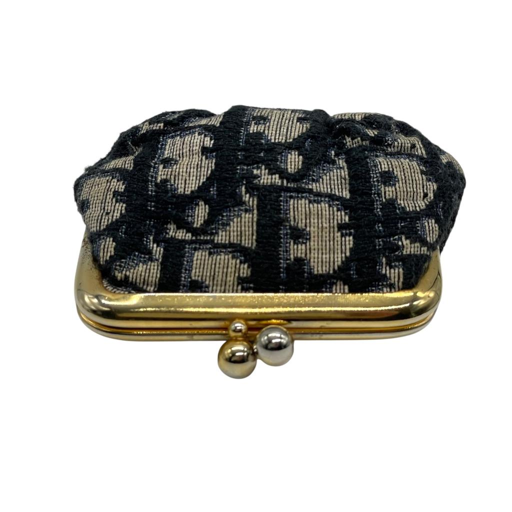 Gebrauchtes DiorCoin Etui Marineblaues Canvas Damen