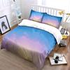 Pastel Blue Pink Yellow Watercolor Sky Duvet Cover SetSoft Gradient Cloud Bedding Includes 1 Duvet Cover And 2 PillowcaseGift