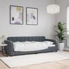 VidaXL Daybed, Sofa Bed with Backrest and Armrests, Guest Bed, Bedroom Living Room Furniture, Modern, Dark Grey 354052
