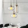 Modern Creative Glass Ball Pendant Light Nordic Home Decoration Restaurant Pendant Light Bedroom Bedside Lamp Lighting Fixture
