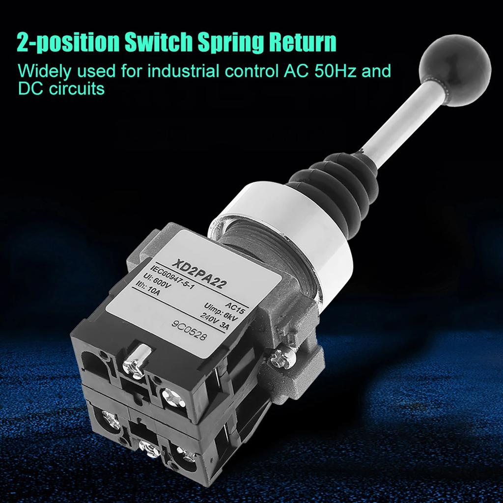 XD2PA22CR 2NO 2-position Spring Return Momentary Joy Stick Joystick Switch Spring Return Switch Momentary Joystick Switch
