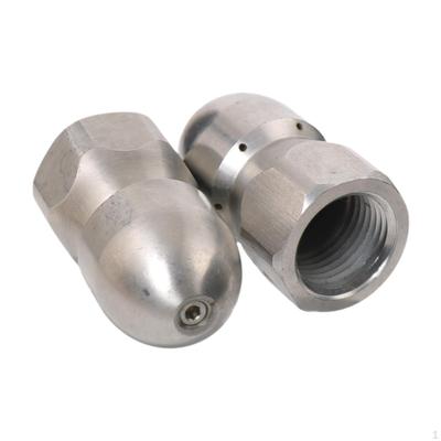 High Pressure Sewer Nozzle Accessory G1/2 Thread Easy To Attach for Blocked Drains Stainless Steel