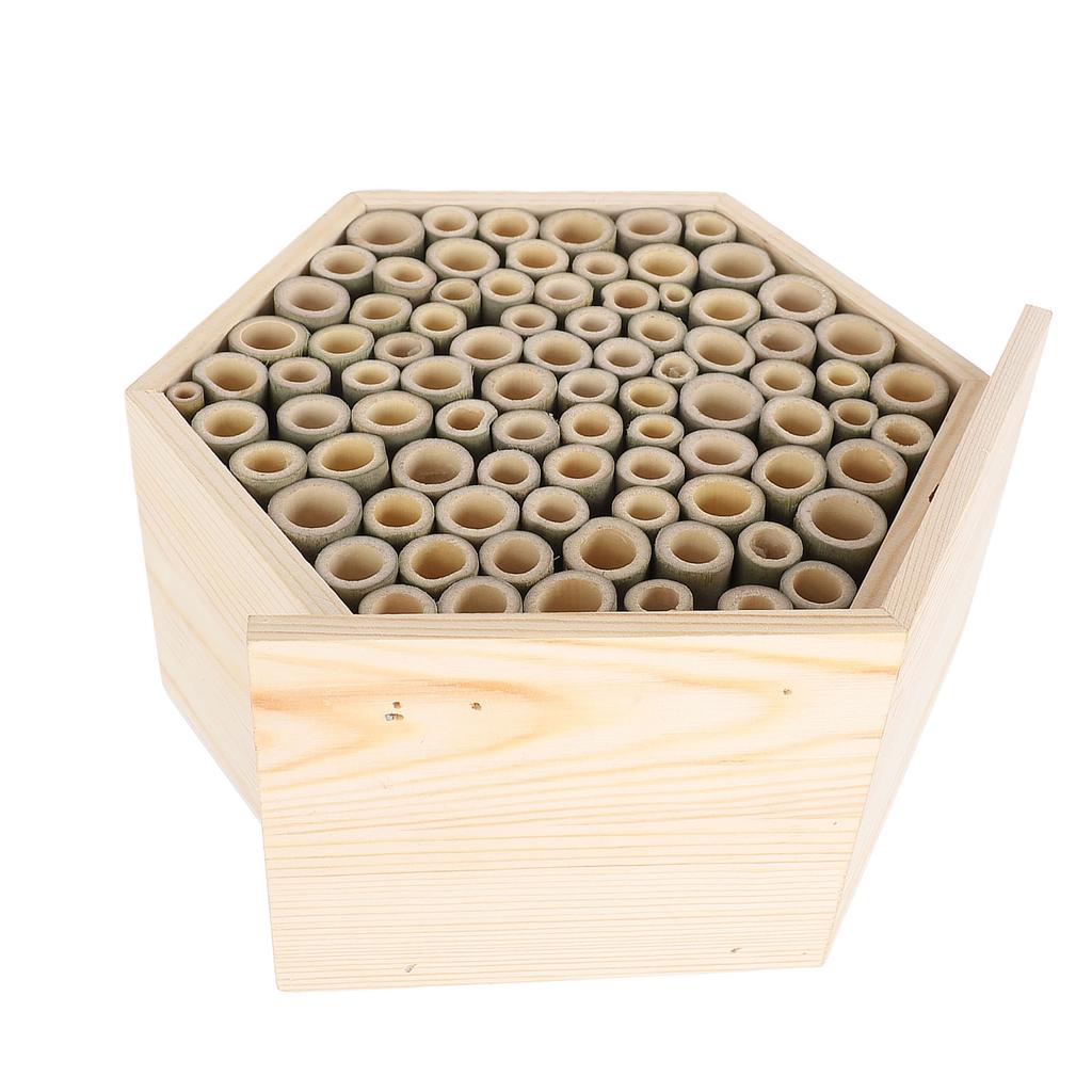 Sechseckiges Bienenhaus Holzbienenkasten Zuhause Hotel Anlocken Friedliche Bienen Bestäuber Garten Aufwerten