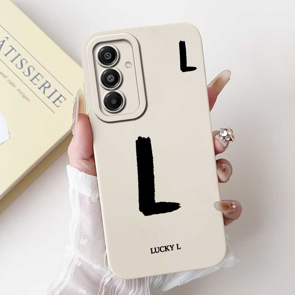 For Samsung Galaxy A17 4G Case New Lucky Letters A-Z Soft Silicone Back Cover For Samsung A17 A17 4G 5G 2025 Phone Cases Bumper