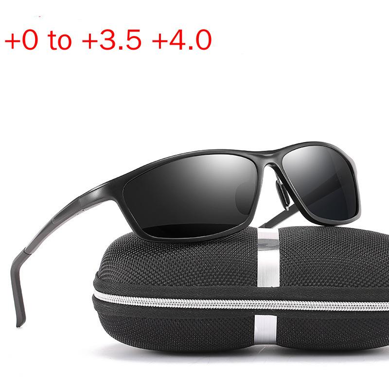 

MINCL/2020 Aluminum Magnesium Driving Reading Sun Glasses Men Presbyopia Eyeglasses Square Sunglasses Diopter 1.0 To 4.0 NX 0 чорний