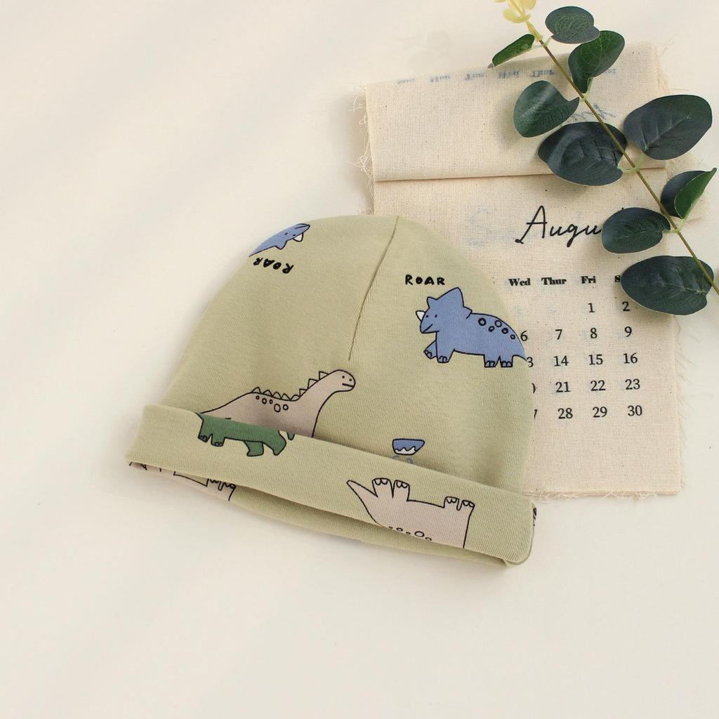 Babymütze aus reiner Baumwolle zum Schutz der Fontanelle - Süßes Prinzessinnen-Design, Doppellagig für Frühling, Herbst und Winter