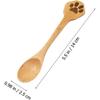 2 PCS Creative Wooden Spoons Cute Cat Design Kitchen Utensils for Soup Salad and Dessert with Smooth Finish for Adults