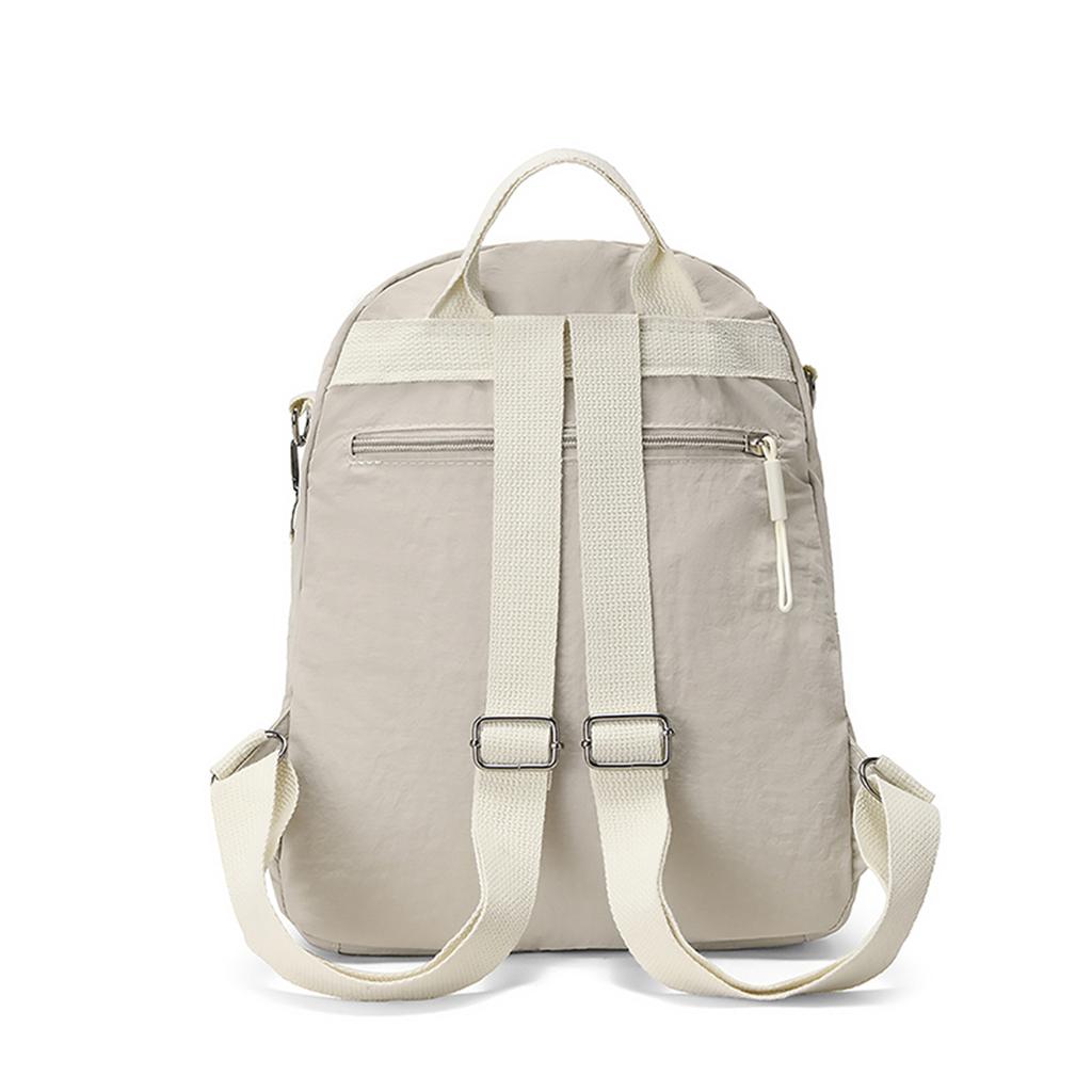 Minimalist Backpack For Women Large Capacity Nylon Adjustable Straps Hidden Anti-Theft Pocket Crossbody Bag For Daily Use