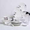 Jingdezhen 28-delars Guldblad Keramiskt Servis