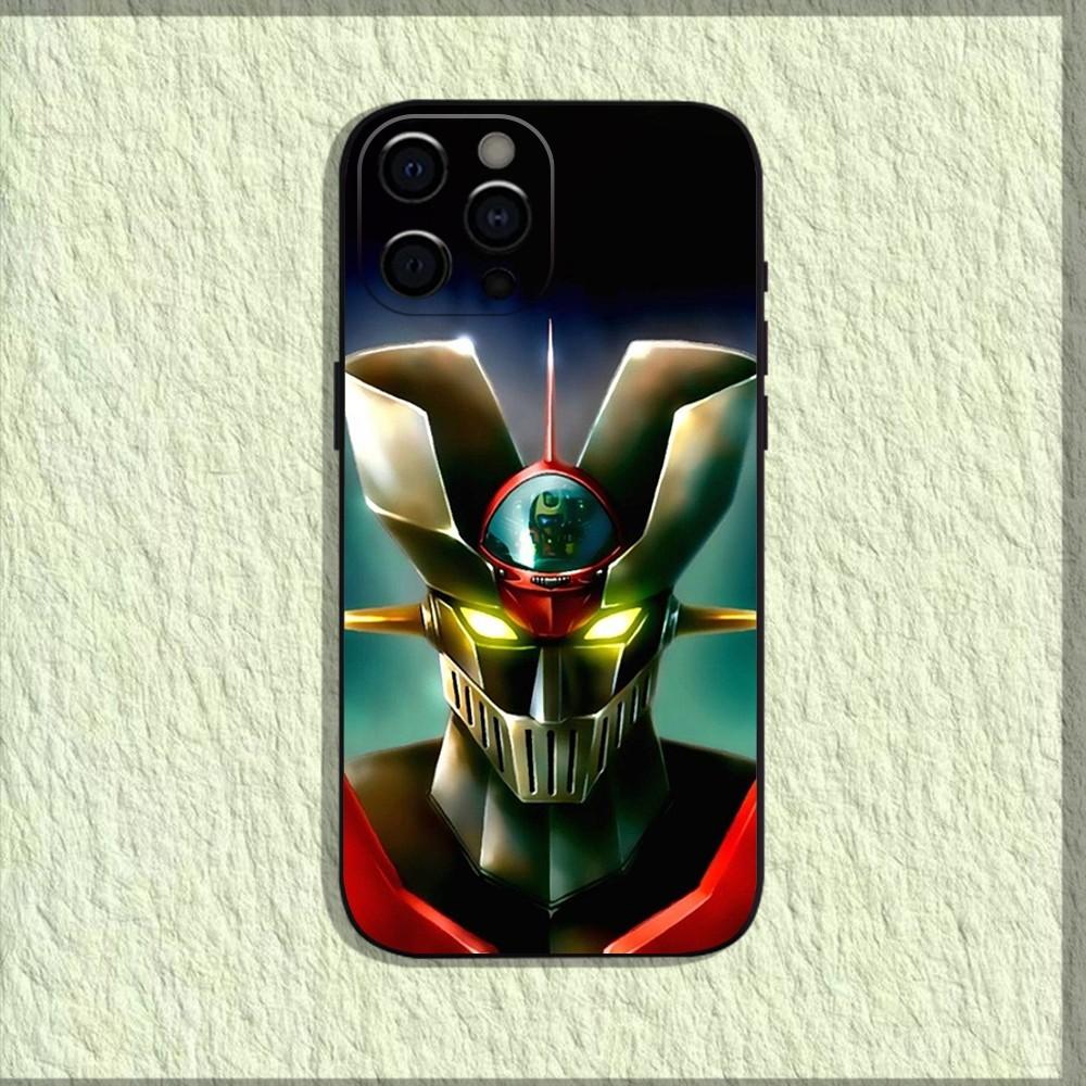 Anime M-Mazinger Z Robot Phone Case For iPhone 16,15,14,13,12,11,Pro,X,XS,Max,XR,Plus,Mini Soft Black Cover