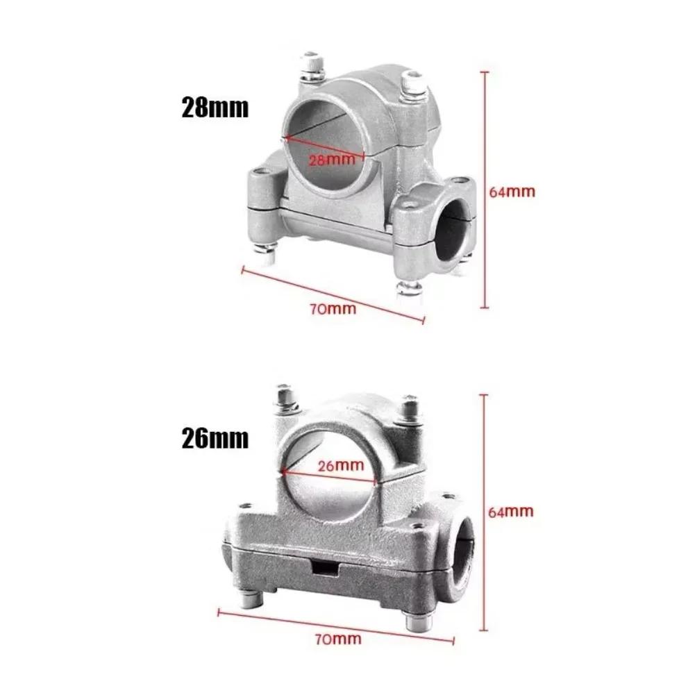 Side Mounted Handle Bracket Clamp for Lawn Mower Tubes 26mm and 28mm Aluminum Alloy Compatible with For Strimmers