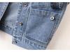 Damen Slim Denim Weste, Vielseitige Ärmellose Jacke mit Revers für Frühling/Herbst 2025