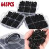 645PCS Plastic Rivets Fastener Fender Bumper Trim Push Pin Clips Free Remover EV