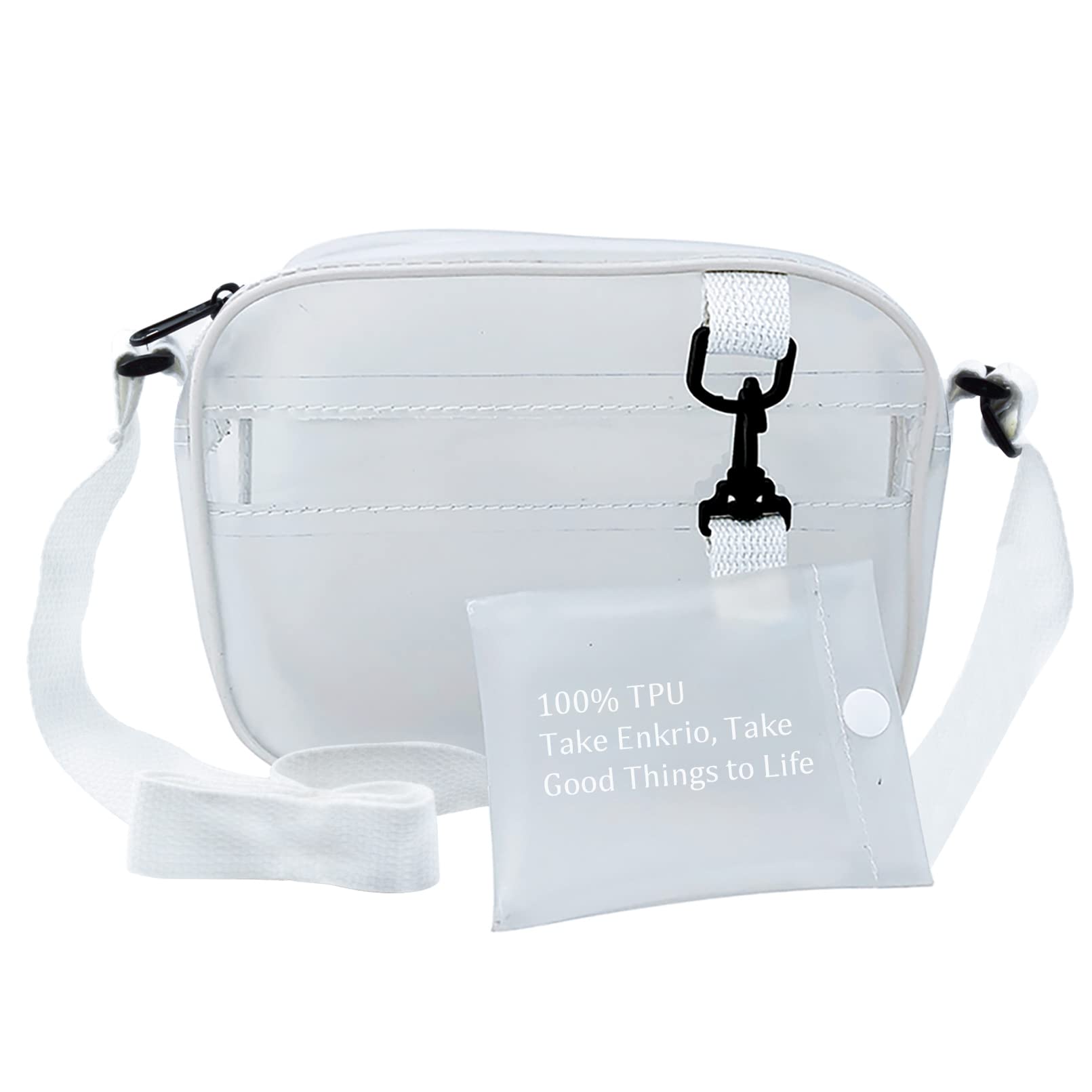 

Enkrio Clear Shoulder BagMessenger Bag with Small Bag, Zippered, Adjustable, Lightweight, Stylish, Women s