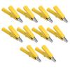 10Pcs Crocodile Clip Testing Clamp 10mm Opening 10A with 4mm Socket Accessory Set KitYellow