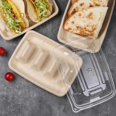 Partiler için 10/20 Adet Tek Kullanımlık Taco Tutucuları Ayırıcılı Sağlam Taco Tepsi Tutucusu Etkinlikler için Çevre Dostu Taco Tabakları Paketleme Kutusu Taco Bar Servisi