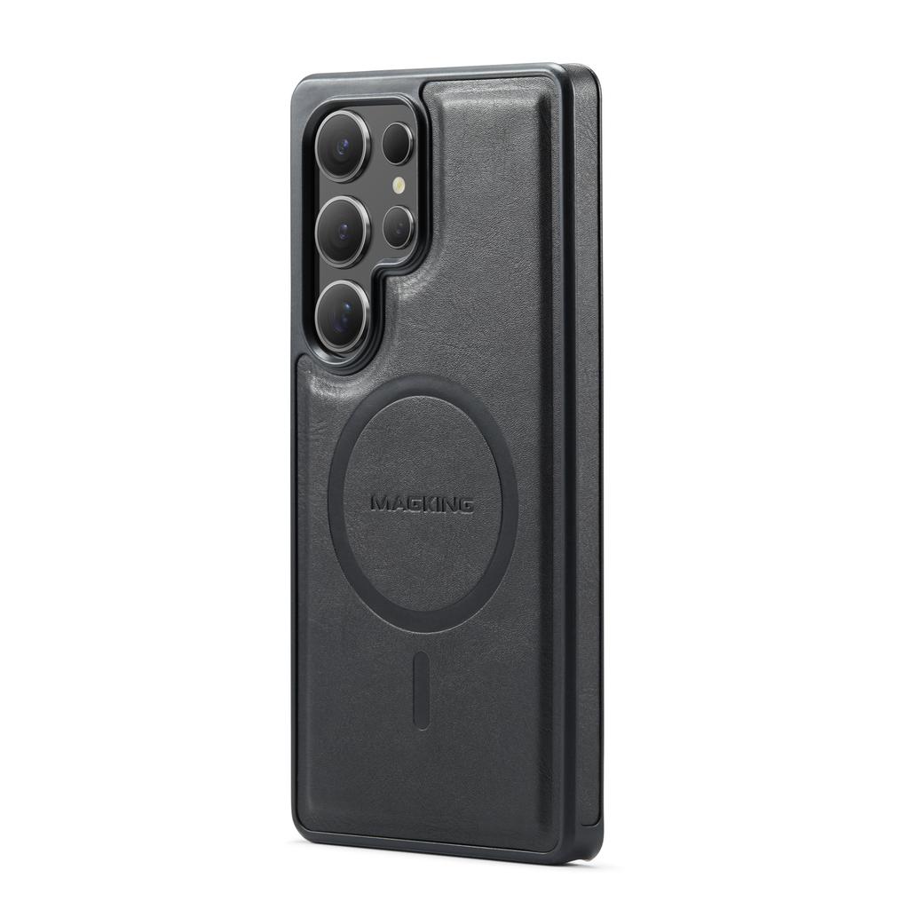 MAGKING K3 Series For Samsung Galaxy S25 Ultra Magnetic Case Wallet PC + TPU + PU Phone Cover