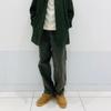 UNIQLO Solid Color High Waist Straight Leg Casual Pants Unisex bottoms Olive 450277-56