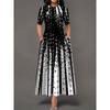 JPNTKY Fashion Autumn Winter  Long Sleeve V-Neck Casual Dresses International Design
