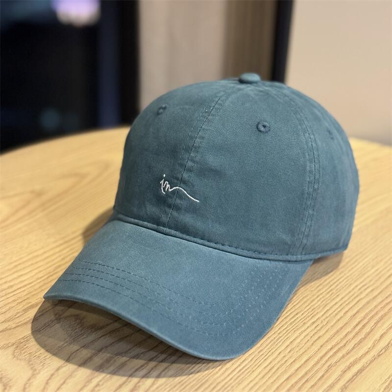 New product simple letter embroidery baseball cap men's and women's pure cotton breathable and versatile face small sunshade cap