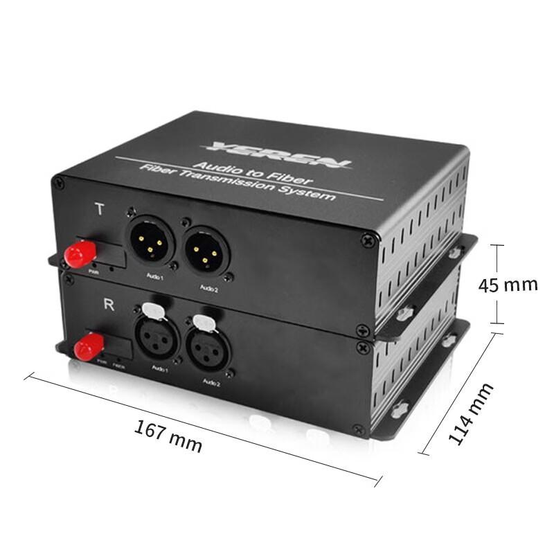 Yeren Broadcast Grade Balanced Audio XLR Fiber Optic Transceiver