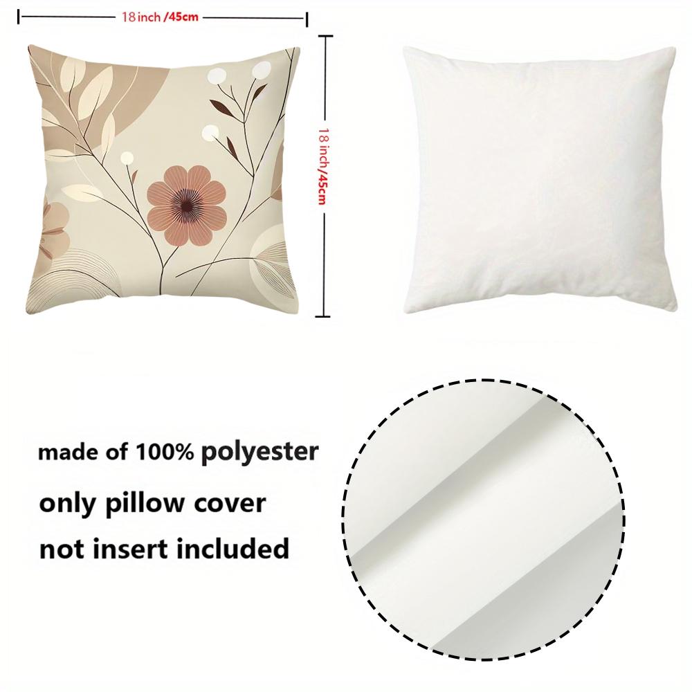Floral Patterned Throw Pillows For Modern Home Decor Polyester Pillowcase, Sofa Decorative Cushion Cov Headboard Pillow