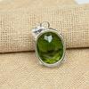 Peridot Elegant Ädelsten 925 Sterlingsilver Handgjorda Smycken Hänge Förlovningspresent