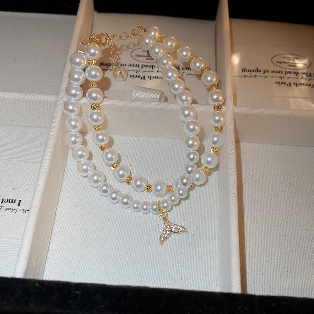 Retro Licht Luxus Süßwasserperlenarmband Nische Vielseitig High-End Armband Schlichter Temperamentschmuck Frauen