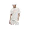 Jordan Letter Number Print Ribbed Round Neck Loose Short Sleeve Drop Shoulder T-Shirt Women Tops Top-White FN5425-133