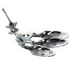 Lily Feather Earrings 925 Silver e0474 [Cenote] [Silver Accessories]