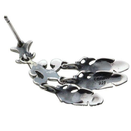 Lily Feather Earrings 925 Silver e0474 [Cenote] [Silver Accessories]