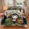 3pcs Halloween Monster Family Bedding Set - Includes One Quilt Cover and Two Pillowcases (No Core) - Anime Cartoon Design - Perfect for Bedroom and Gu