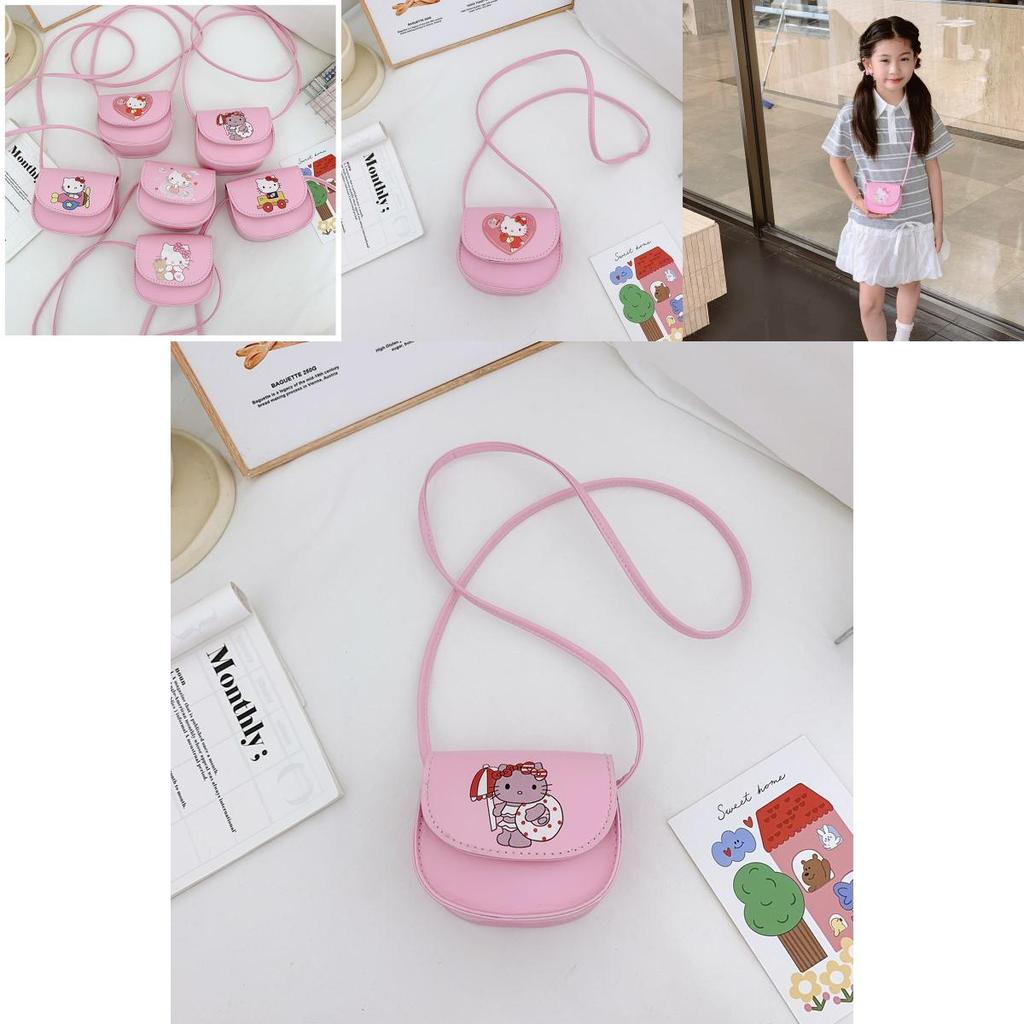 Sanrio Hello Kitty Cartoon Kids Crossbody Bag With Breathable Pu For Daily Use