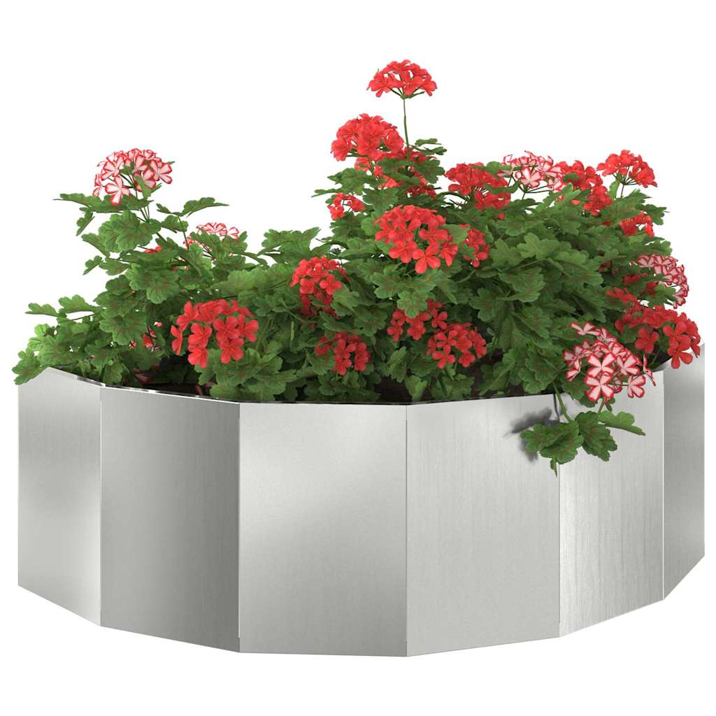 Planter Silver 120 X 60 X 35 Cm Galvanized Steel
