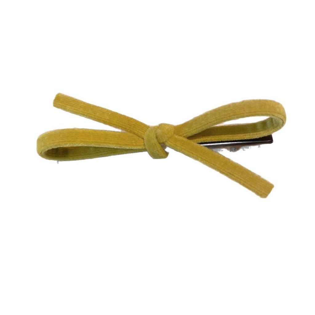 Korean Style Autumn/Winter 2025 Solid Color Bow Hair Clip for Bangs & Ponytails